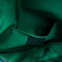 Pre Owned Gucci Metallic Green Python Tom Ford Jeweled Dragon Bag