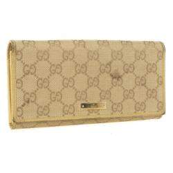 Gucci Beige Monogram Continental Wallet