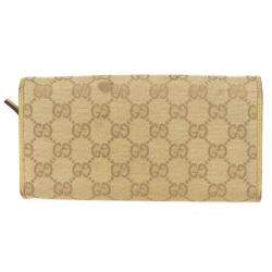 Gucci Beige Monogram Continental Wallet