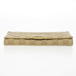 Gucci Beige Monogram Continental Wallet