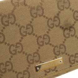Gucci Beige Monogram Continental Wallet