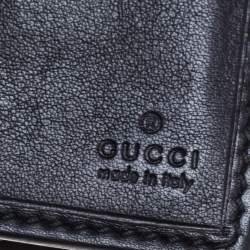 Gucci Black GG Guccissima Leather GG Twin Continental Wallet