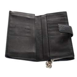 Gucci Black GG Guccissima Leather GG Twin Continental Wallet