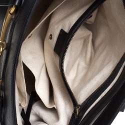 Pre Owned Gucci Black Leather Horsebit Tote