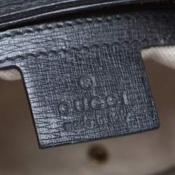 Pre Owned Gucci Black Leather Horsebit Tote