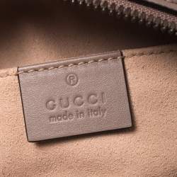 Pre Owned حقيبة غوتشي حزام مارمنونت GG جلد مبطنة بيج