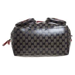 مملوكة مسبقًا Gucci Blue/Red GG Crystal Coated Canvas Medium Voyager Tote