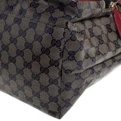 مملوكة مسبقًا Gucci Blue/Red GG Crystal Coated Canvas Medium Voyager Tote