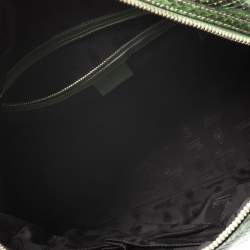 Pre Owned Gucci Green Python Dialux Pop Bamboo Top Handle Bag
