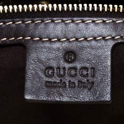 مملوكة مسبقًا حقيبة يد غوتشي Mix  جلد وكانفاس كريستال GG بيج/ بنية