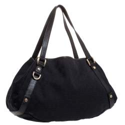 مملوكة مسبقًا حقيبة كتف غوتشي Pelham  جاكارد متوسطة جلد وكانفاس GG سوداء