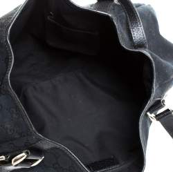 مملوكة مسبقًا حقيبة كتف غوتشي Pelham  جاكارد متوسطة جلد وكانفاس GG سوداء