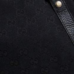 مملوكة مسبقًا حقيبة كتف غوتشي Pelham  جاكارد متوسطة جلد وكانفاس GG سوداء