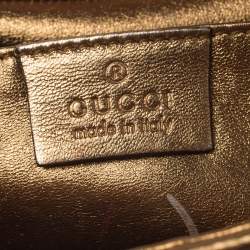 مملوكة مسبقًا حقيبة كلتش غوتشي مسائية ماليكا ساتان ذهبي/ أسود