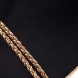 مملوكة مسبقًا حقيبة كلتش غوتشي مسائية ماليكا ساتان ذهبي/ أسود