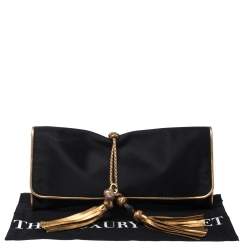مملوكة مسبقًا حقيبة كلتش غوتشي مسائية ماليكا ساتان ذهبي/ أسود
