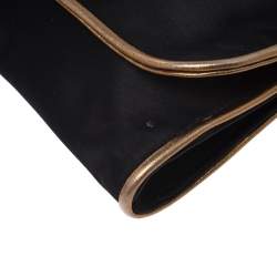 مملوكة مسبقًا حقيبة كلتش غوتشي مسائية ماليكا ساتان ذهبي/ أسود