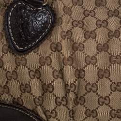 مملوكة مسبقًا Gucci Beige/Brown GG Canvas and Leather Tribeca Satchel