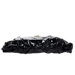 مملوكة مسبقًا حقيبة كلتش غوتشي هيستريا كبيرة جلد لامعة سوداء