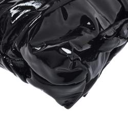 مملوكة مسبقًا حقيبة كلتش غوتشي هيستريا كبيرة جلد لامعة سوداء