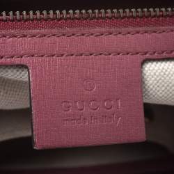 Pre Owned حقيبة غوتشي يد علوية برايت بيت متوسطة جلد وردي