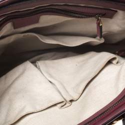 Pre Owned حقيبة غوتشي يد علوية برايت بيت متوسطة جلد وردي