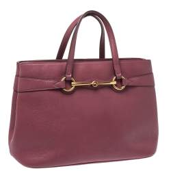 Pre Owned حقيبة غوتشي يد علوية برايت بيت متوسطة جلد وردي