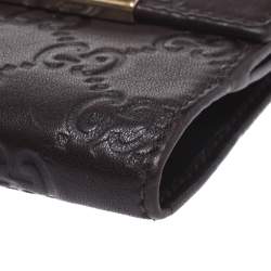 Gucci Brown Guccissima Leather French Flap Wallet