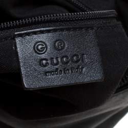 Pre Owned Gucci Black Leather Hobo