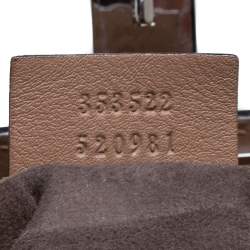 Pre Owned Gucci Beige Leather Lady Lock Bamboo Top Handle Bag
