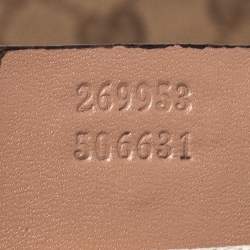 Pre Owned Gucci Beige GG Canvas and Leather Small Scarlett Interlocking G Tote