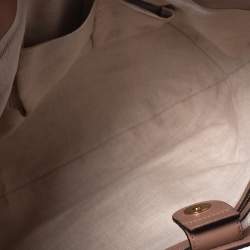 Pre Owned Gucci Beige GG Canvas and Leather Small Scarlett Interlocking G Tote