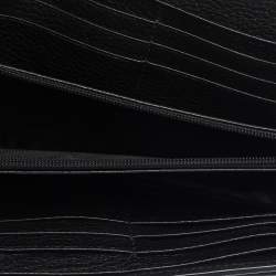 Pre Owned Gucci Black Leather Animalier Continental Wallet