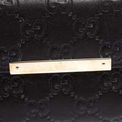Gucci Dark Brown Guccissima Leather Flap Continental Wallet