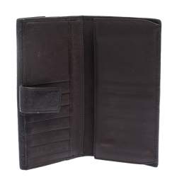 Gucci Dark Brown Guccissima Leather Flap Continental Wallet