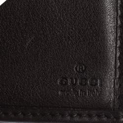Gucci Dark Brown Guccissima Leather Flap Continental Wallet