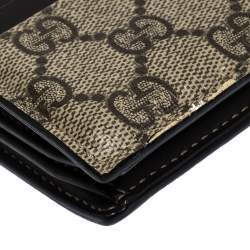 Gucci Brown GG Supreme Canvas Card Case