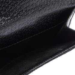 Gucci Black GG Canvas and Leather Studded Compact Wallet