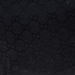 Pre Owned Gucci Black GG Canvas and Leather Hobo