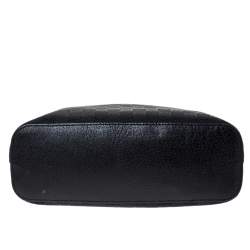 Pre Owned Gucci Black GG Canvas and Leather Hobo