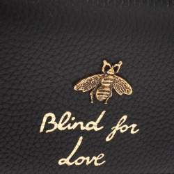 Gucci Black Leather Animalier Card Case