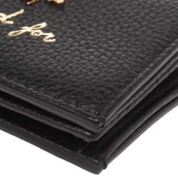 Gucci Black Leather Animalier Card Case