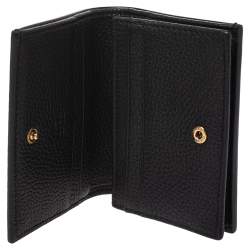 Black Leather Animalier Card Case