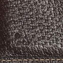 Gucci Brown/Beige GG Canvas and Leather Flap Compact Wallet with Charm