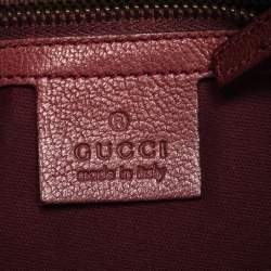 Pre Owned Gucci Dark Pink Leather Blondie Hobo