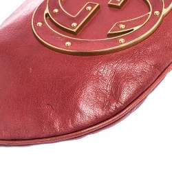 Pre Owned Gucci Dark Pink Leather Blondie Hobo