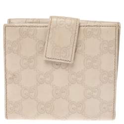 Gucci Beige Guccissima Leather Princy Compact Wallet