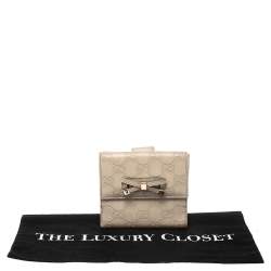 Gucci Beige Guccissima Leather Princy Compact Wallet