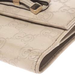Gucci Beige Guccissima Leather Princy Compact Wallet