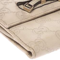 Gucci Beige Guccissima Leather Princy Compact Wallet